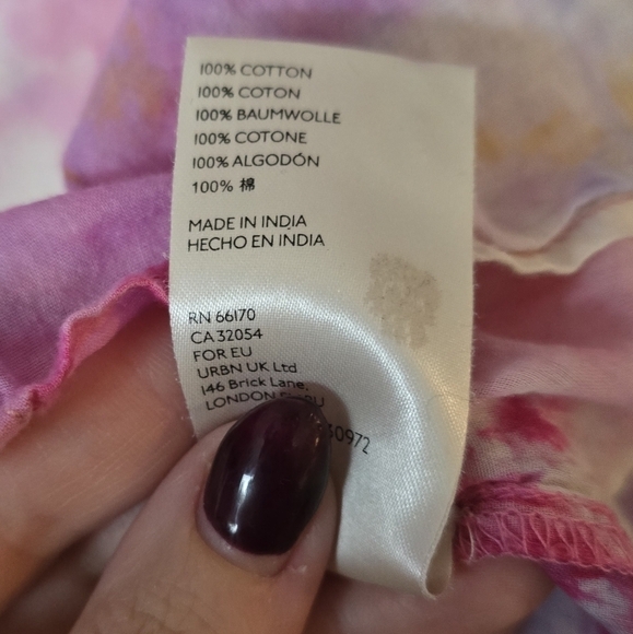 Anthropologie X Pilcro The Cate Class Tie Dye Button Down Shirt Pink Size Small - Picture 4 of 4